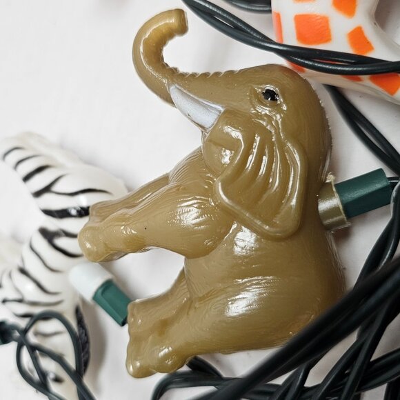 Zoo Safari Wild Animal String Light Jungle Giraffe Zebra Elephant Tiger Works - Picture 7 of 12